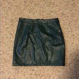Leather mini skirt